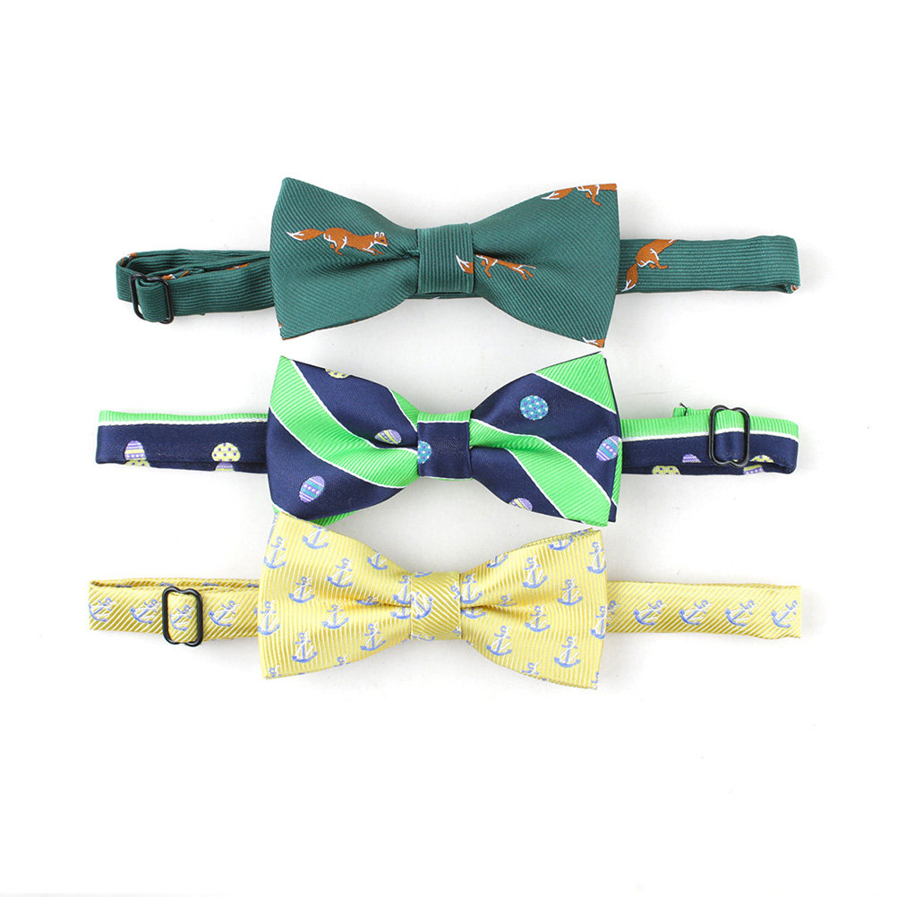 Bow Tie Pre Tied - Çocuklar için Kelebek Desenli, Ayarlanabilir, Polyester