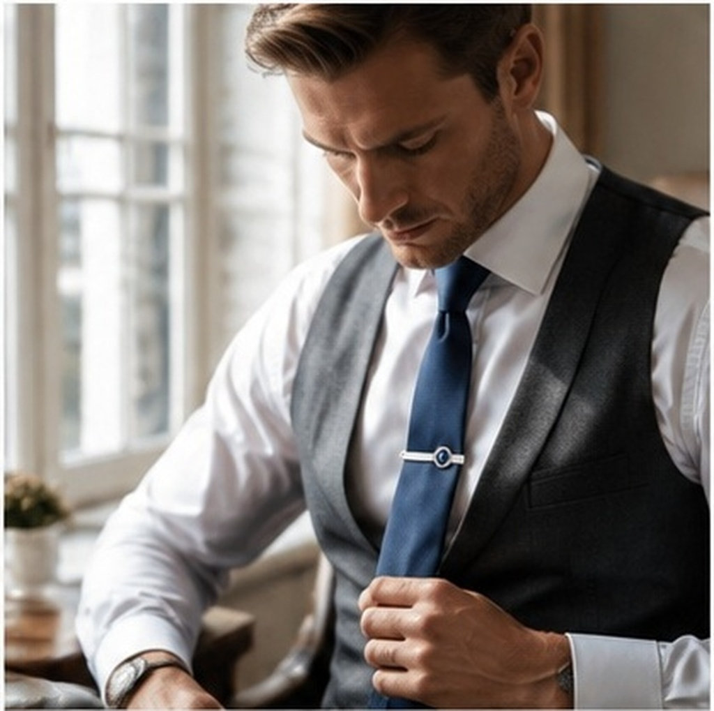 Tie Bar Set Gift - 2 Adet Erkek Kravat Klipsi Seti,